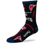New England Patriots End to End Black Crew Socks